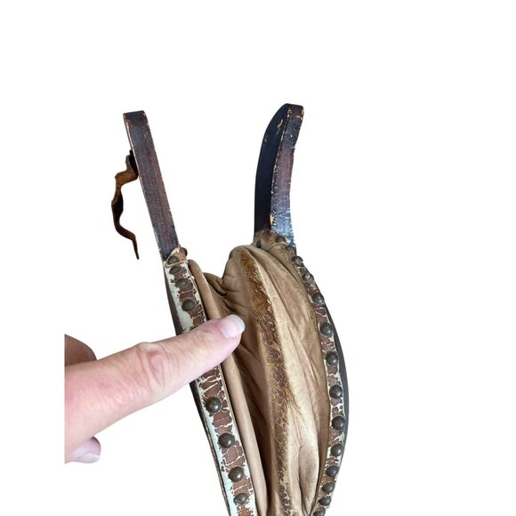 Vintage Antique Hand Painted Wooden Floral Fireplace Bellows SKU 9309 - Picture 10 of 12